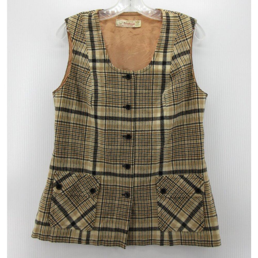VINTAGE Pendleton Top Small 60s Virgin Wool Vest Young Juniors 13-14